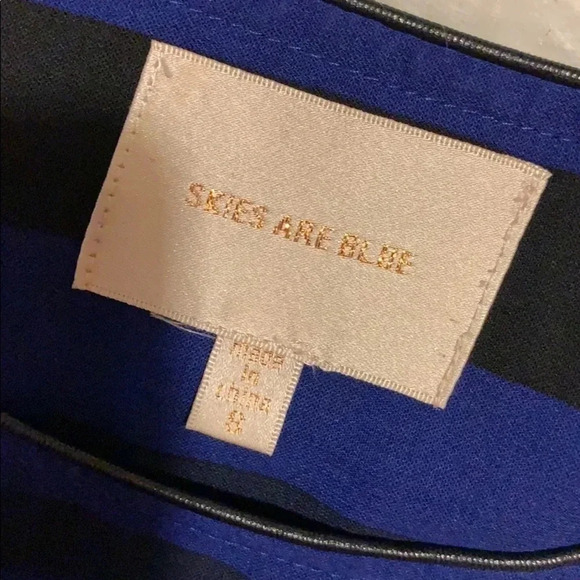 Skies are Blue Nordstrom Stripe Blouse Top Small - Picture 7 of 8